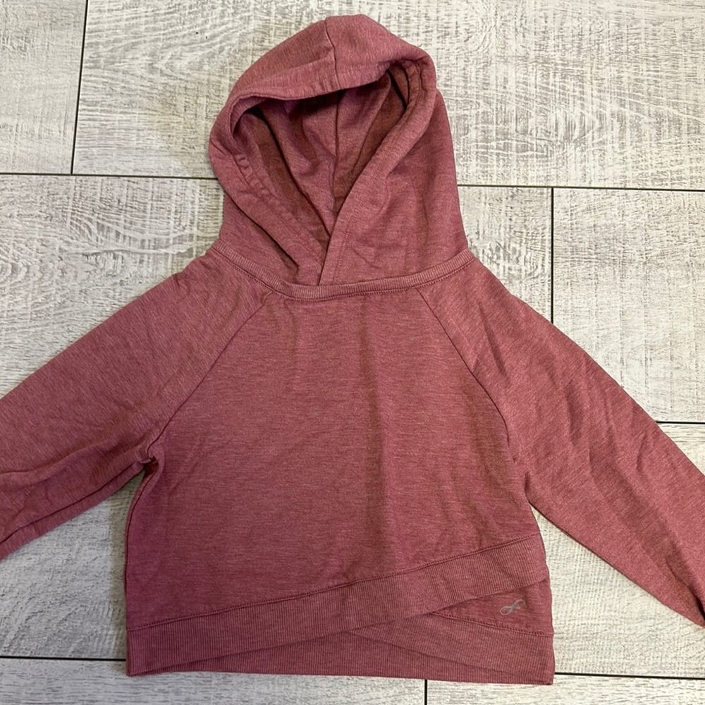Freely Cozy Pink Hooded Cropped Sweater with Soft Fabric